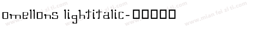 Omellons LightItalic字体转换